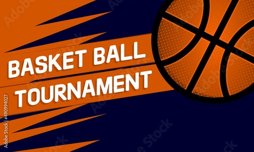 Basketball tournament vector background, basketball poster wallpaper