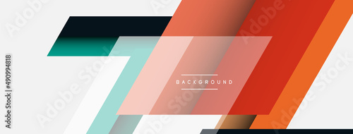 Vector background. Abstract overlapping color lines design with shadow effects. Illustration for wallpaper banner background or landing page