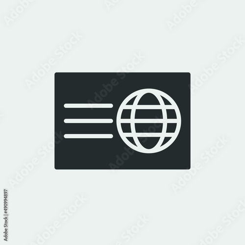 passport icon vector illustration and symbol for website and graphic design