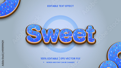 sweet donuts text effect