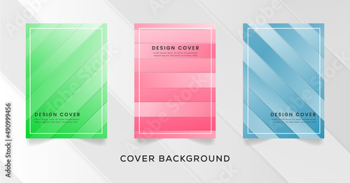 Modern colorful abstract cover collection premium vector