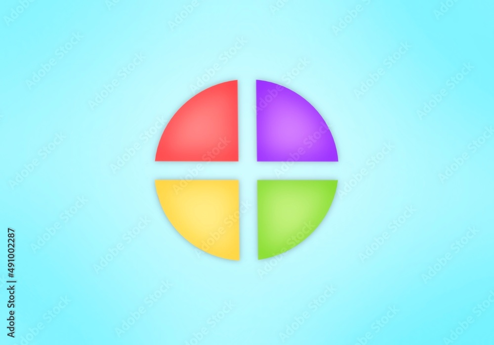 pastel plasticity multicolor  pie chart 3d background 