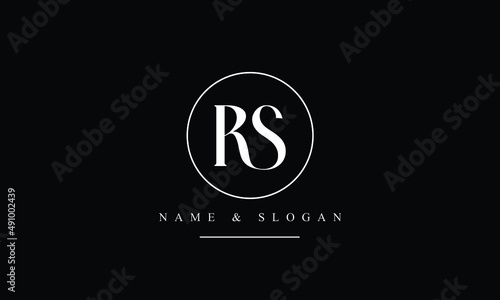 RS, SR, R, S abstract letters logo monogram