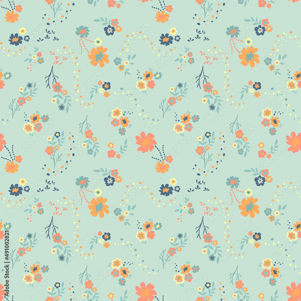 Garden floral botanical seamless pattern.floral design for fashion,textile fabric print