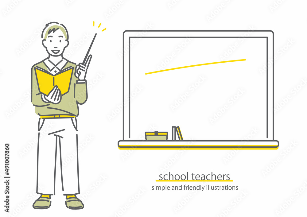 テキストを手に授業をする男性教師 シンプルでお洒落な線画イラスト Stock Illustration Adobe Stock テキストを手に授業をする男性教師 シンプルでお洒落な線画イラスト Stock Illustration Adobe Stock