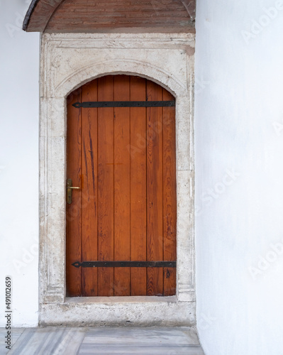 wooden door background  front view