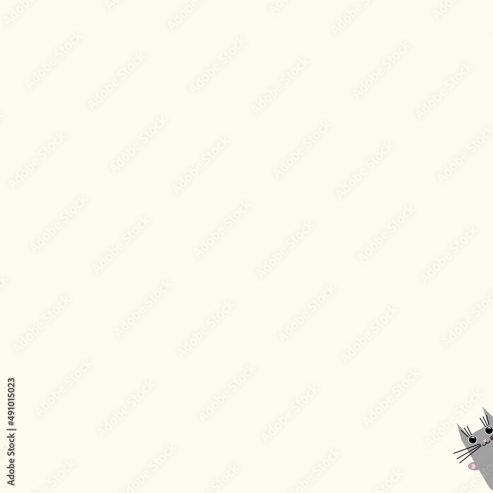 Curious, cartoon gray cat. Background for an image depicting a curious cat. Curious, cartoon gray cat. Background for an image depicting a curious cat.