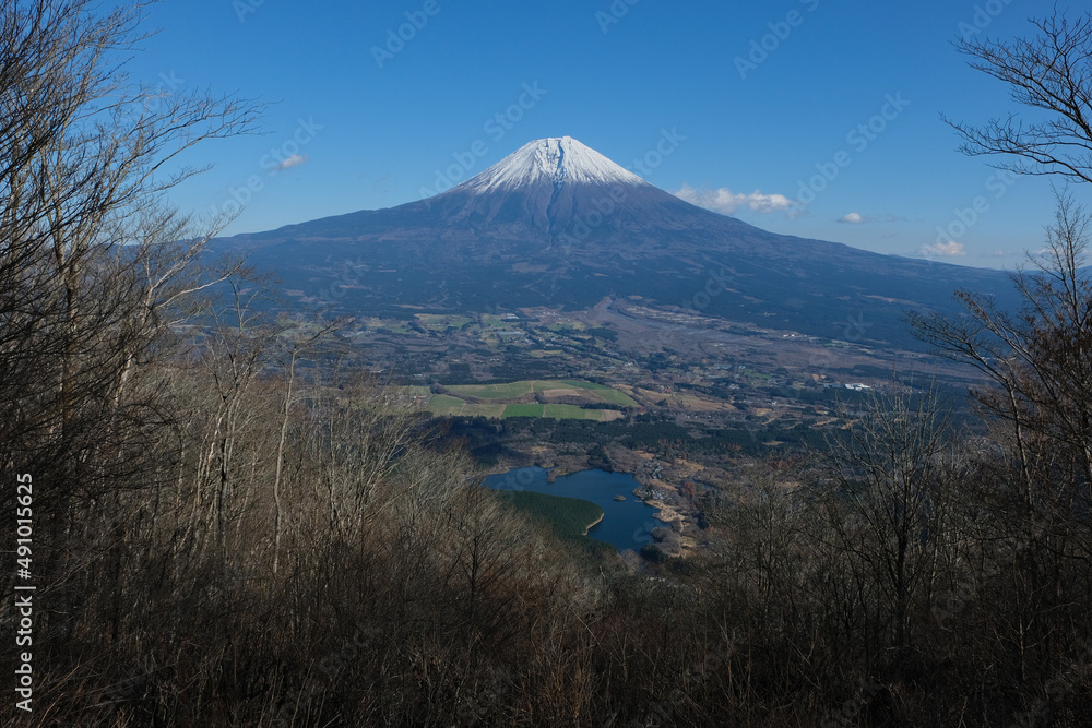 長者ヶ岳からの富士山の眺め。富士外輪山。日本の雄大な自然。百名山 長者ヶ岳からの富士山の眺め。富士外輪山。日本の雄大な自然。百名山