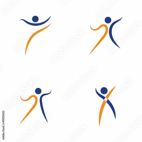 Human Healthy Life Logo template vector icon