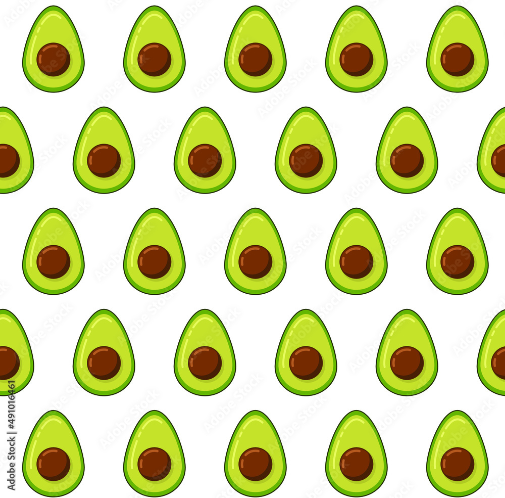 flat vector pattern of half avocado with pit, transparent background flat vector pattern of half avocado with pit, transparent background