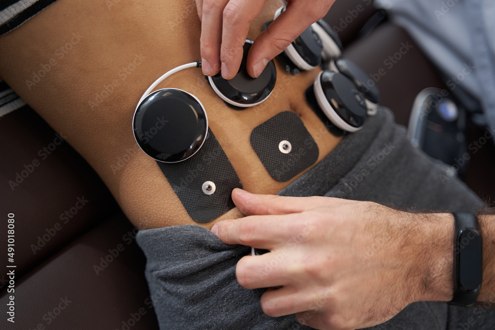 Female having therapy and rehabilitation with doctor Female having therapy and rehabilitation with doctor