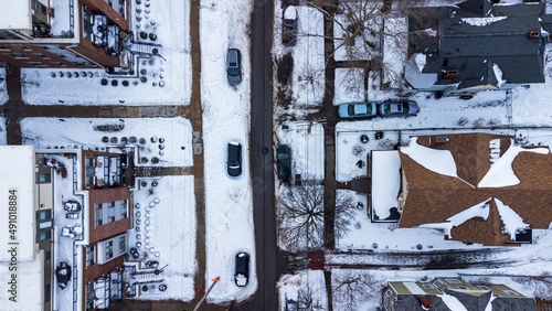 Aerial Winter Scene - Cleveland, Ohio 