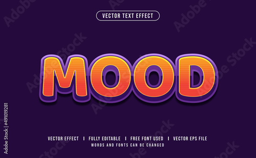 Mood Editable Vector Text Effect.