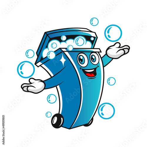 Trash can logo. Vector illustration