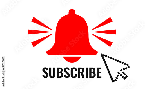 Subscribe bell vector button