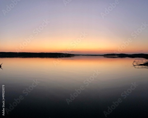 sunset over the lake © Tone