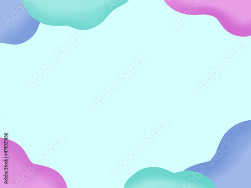 イラスト背景素材：カラフルな模様のフレーム