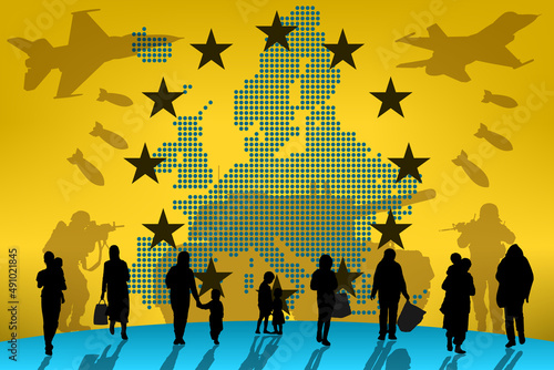 Guerre Europe Réfugié et Exode Ukraine