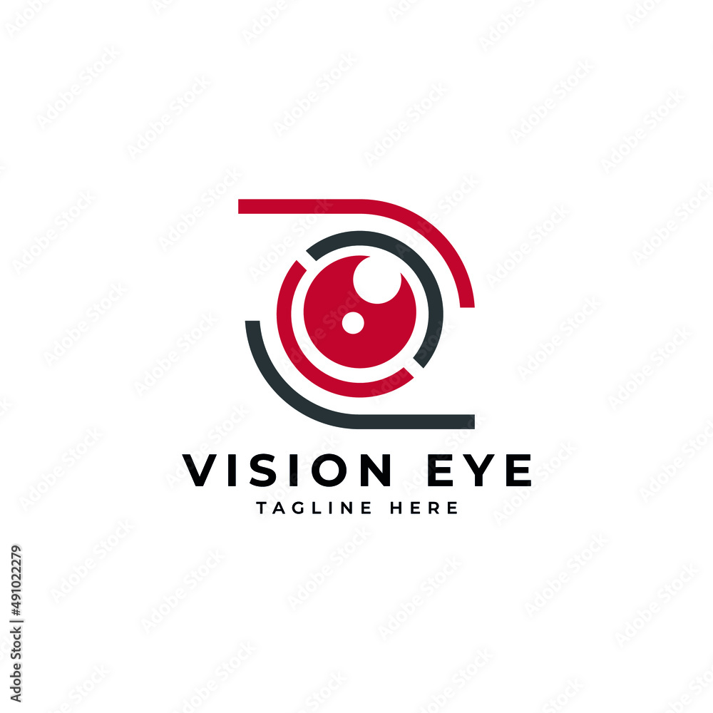 vision eye logo design template