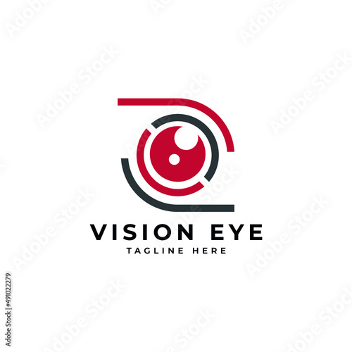 vision eye logo design template