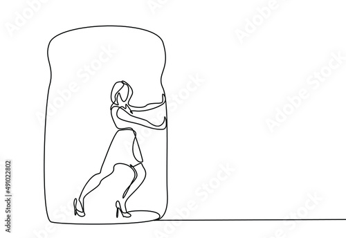 a person trapped in a bottle. psychology of people with bad habits and addictions. difficult processes in business life.