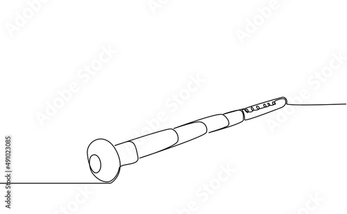 ney instrument drawing single line