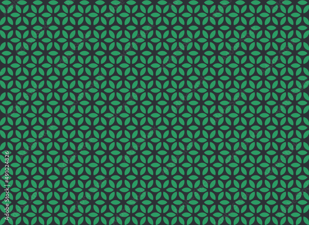 green pattern with dots