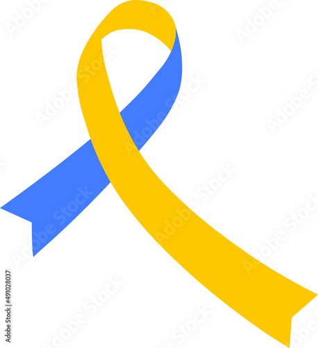 Support for Ukraine. Embrace icon, arms hugging in colors of Ukraine , War in Ukraine, attack from Russia. Papercut, hands hug linear vector logo template. 3d illustration flag of Ukraine.