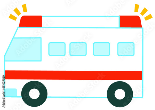 救急車,病気,病院,救急,乗り物,働く車,自動車,119番,緊急車両,急病,ケガ,搬送,救急病院,救命救急,医療,医療機関,車,助ける,救命,救助,イラスト,素材,運転,生活