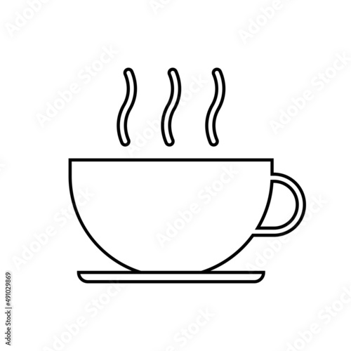 Coffee cup icon in line style