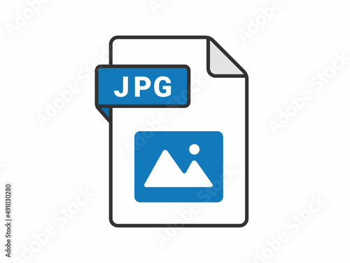 JPGの拡張子ファイルのアイコンイラスト