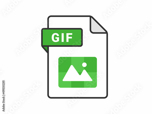 GIFの拡張子ファイルのアイコンイラスト