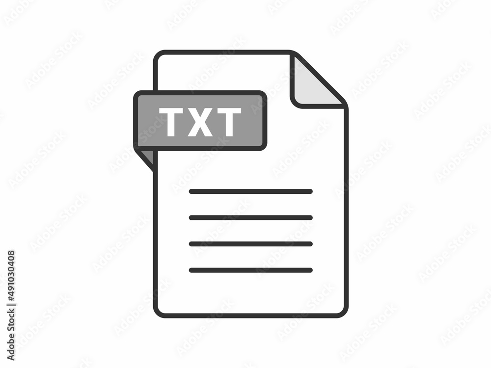 TXTの拡張子ファイルのアイコンイラスト TXTの拡張子ファイルのアイコンイラスト