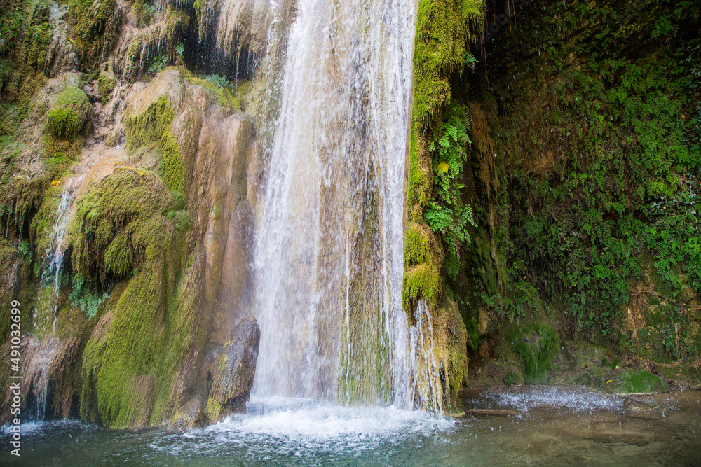 Obraz premium Small waterfall view in the forest