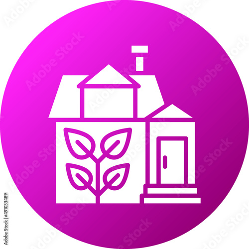 Eco House Icon Style
