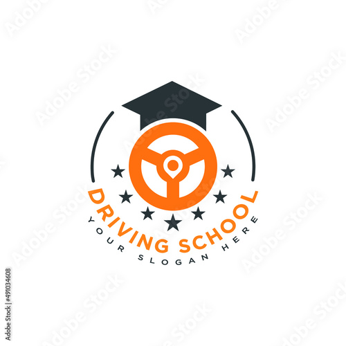driving school logo design template