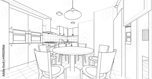 house loft interior 3d rendering