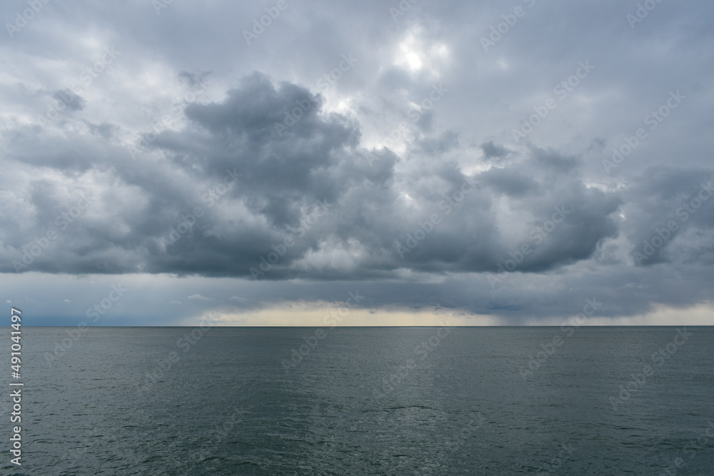 clouds over the sea