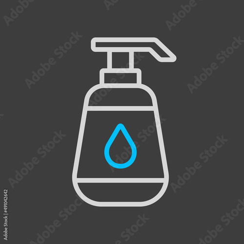 Nursery baby lotion bottle vector icon