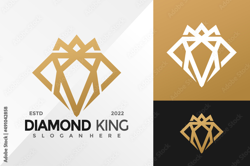 Letter M Diamond King Logo Design Vector illustration template Letter M Diamond King Logo Design Vector illustration template