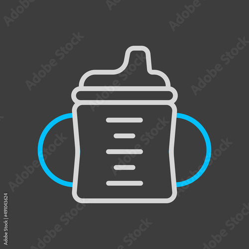 Toddler sippy cup vector icon