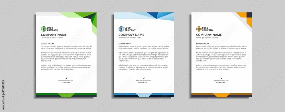 modern corporate letterhead template design
