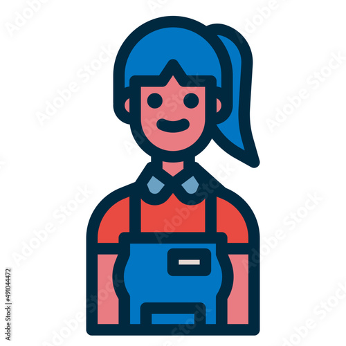 cashier two tone icon