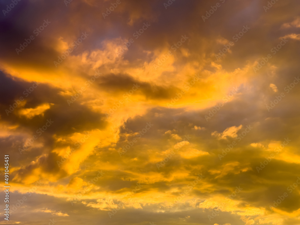cloudy sky at sunset nature background abstract