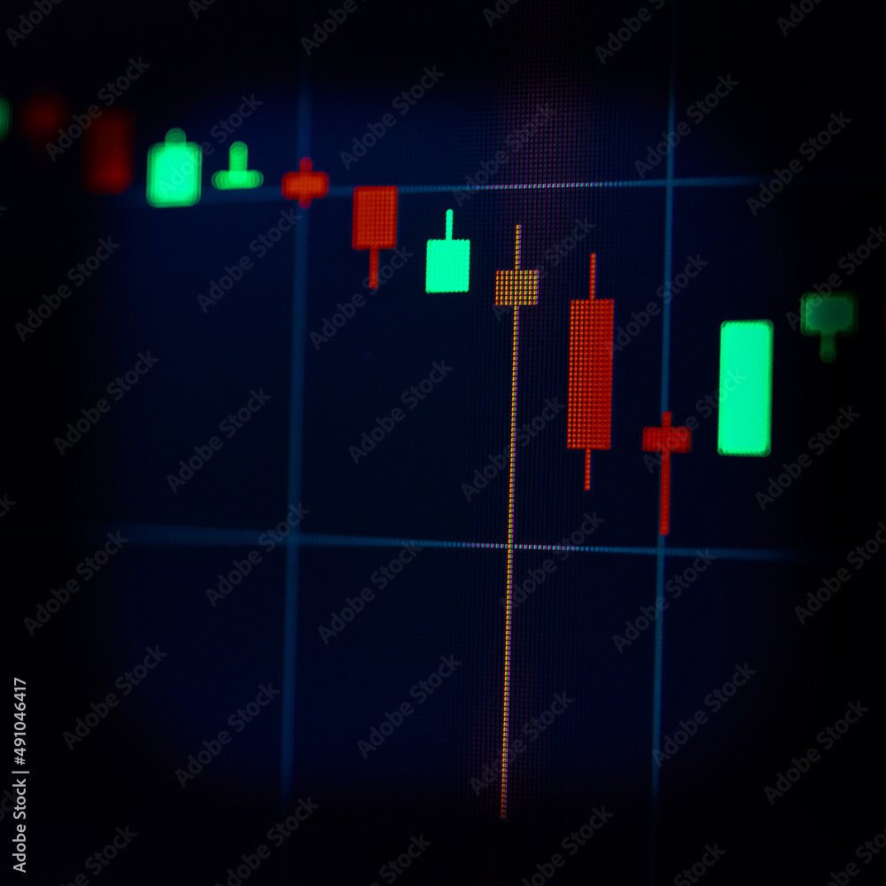 Candlestick graph chart of stock and forex market to represent the revenue growth. the stock market crashed from covid19 and war, and waiting for reverse trend to investing in growth stocks. Candlestick graph chart of stock and forex market to represent the revenue growth. the stock market crashed from covid19 and war, and waiting for reverse trend to investing in growth stocks.