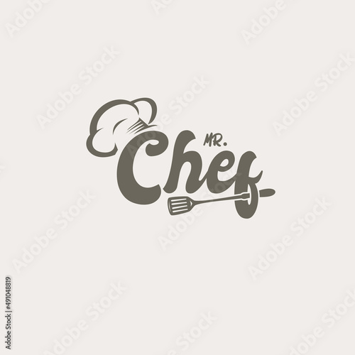 Kitchen Chef Design Logo template 