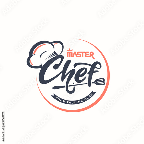 Kitchen Chef Design Logo template
