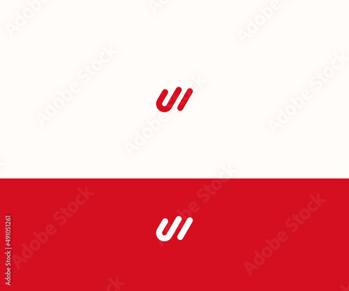 UW, WU, Ui, iU, W Letter Logo Design vector Template