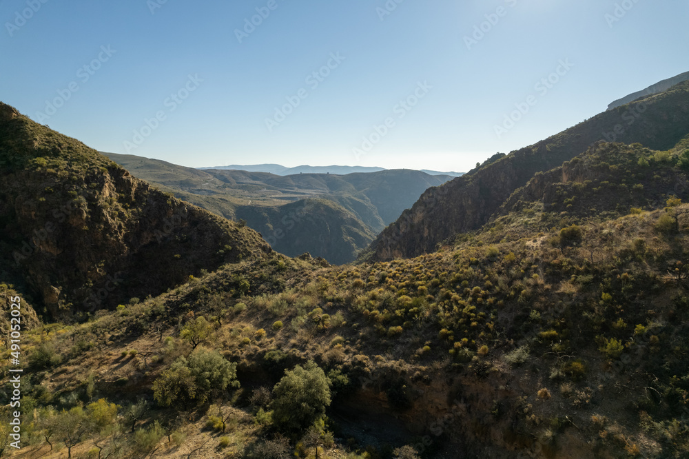 mountainous landscape in the south of Almeria in Spain