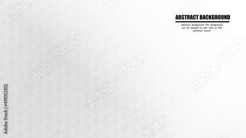 abstract background Embossed hexagon, honeycomb white background, light and shadow, vector